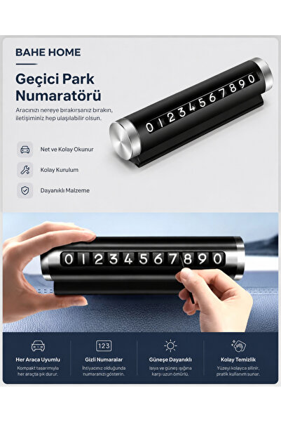 bahe home Concealable Car Parking Phone Number Card Temporary Parking Contact...