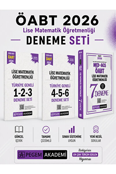 Pegem Akademi Yayıncılık Pegem 2026 MEB AGS ÖABT Lise Matematik Öğretmenliği ...