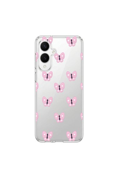 PPKin Samsung Galaxy S25 Edge Compatible Butterfly 2 Design Transparent Case