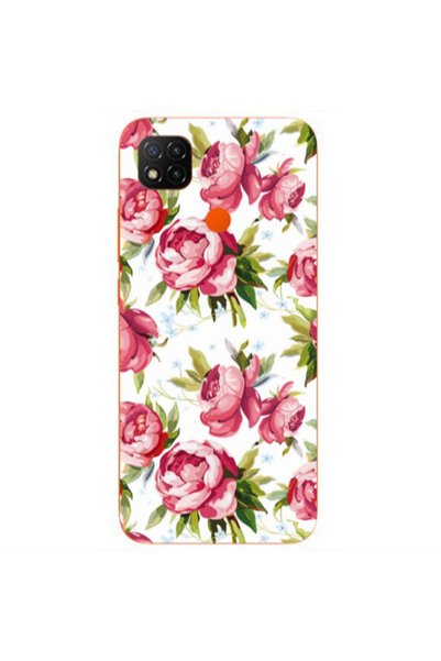 Other Xiaomi Redmi 9c Roses and laves Transparent Silicone TPU Θήκη