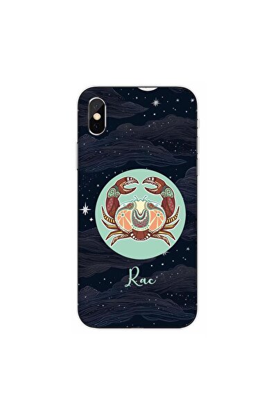 OEM Калъф, съвместим с Apple iPhone X, силиконов гел TPU, с шарка Хороскоп Рак