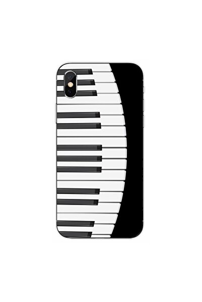 OEM Husa compatibila cu Apple iPhone X Silicon Gel Tpu Model Piano Keys