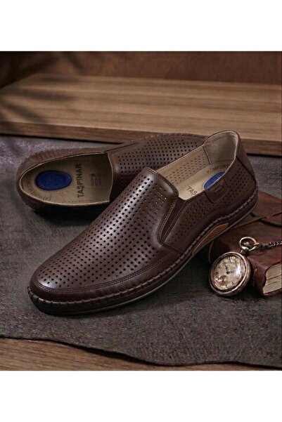 Taşpınar Ayakkabı 100% Genuine Leather Orthopedic Men's Summer Lightweight Co...