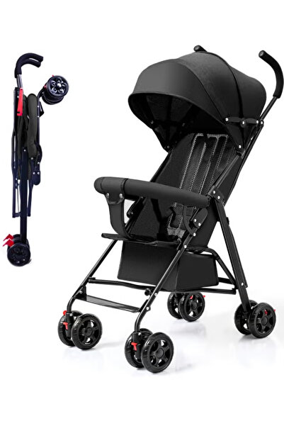 TAPIT Baby stroller, lightweight folding stroller with shock-absorbing 360° s...