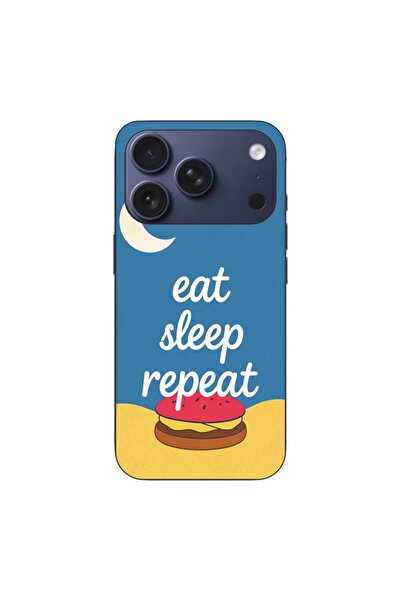 OEM Husa compatibila cu Apple iPhone 17 Pro Silicon Gel Tpu Model Eat Sleep R...