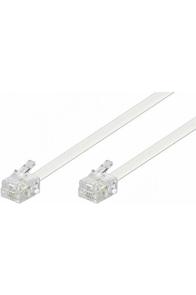 OEM Επίπεδο Καλώδιο Τηλεφώνου RJ11 6P4C 20μ Λευκό
