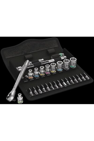 wera Set de clichet Zyklop Metal, antrenare pДѓtratДѓ 1/4", metric, 28 piese