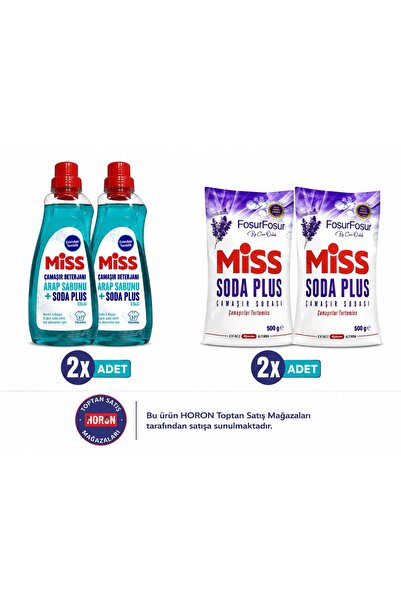 Miss SODA PLUS LAVANTA 500 GR 2 ADET ve ÇAMAŞIR DETERJANI ARAPSABUNU ETKİLİ 2...