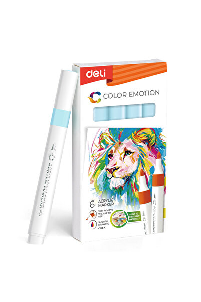 Deli Marker acrilic albastru deschis Color Emotion