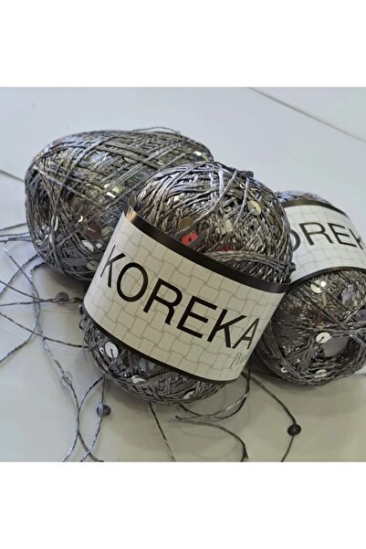 Milano Koreka Sparkling Sequined Dark Gray - Pr187- 50 Gr 180 Meters
