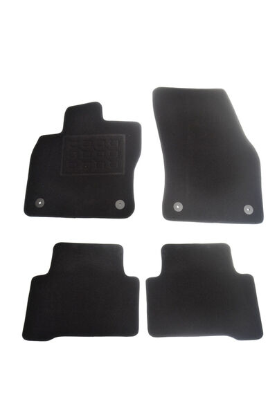 RapidAuto Covorase mocheta VW Touran 2015- , negru, set presuri de 4 bucati