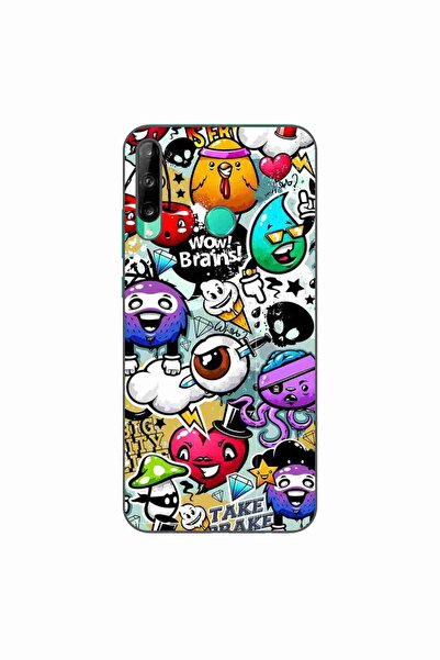 OEM Husa compatibila cu Huawei P40 Lite E Silicon Gel Tpu Model Pop Art Graffiti