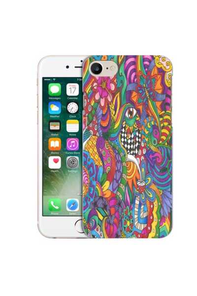OEM Husa compatibila cu Apple iPhone 7 Silicon Gel Tpu Model Psychedelic Draw
