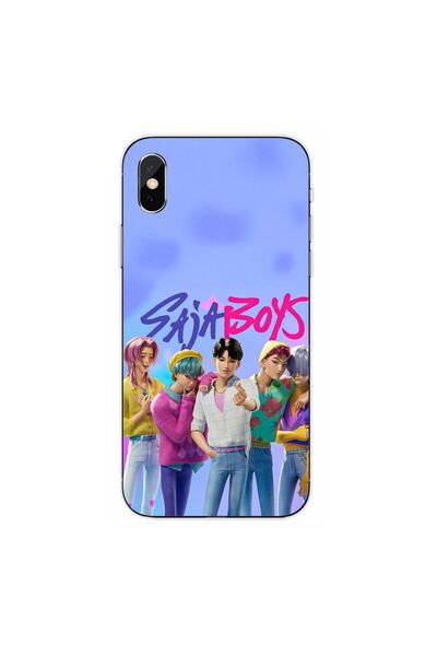 OEM Husa compatibila cu Apple iPhone XS Max Silicon Gel Tpu Model KPop Demon ...
