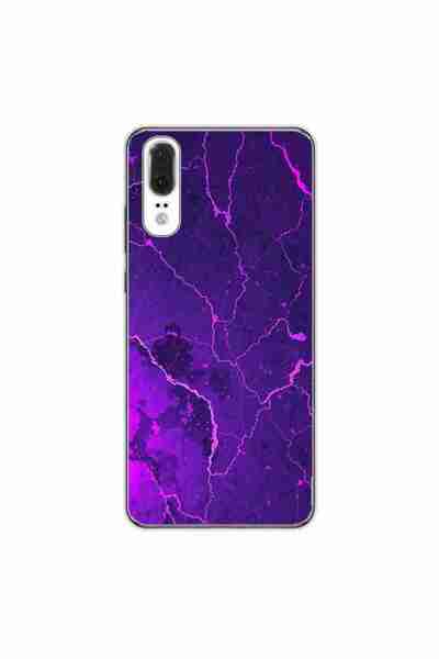 OEM Husa compatibila cu Huawei P20 Silicon Gel Tpu Model Ultraviolet Marble Glow