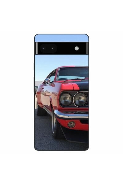 OEM Husa compatibila cu Google Pixel 6A Silicon Gel Tpu Model Red Muscle Car