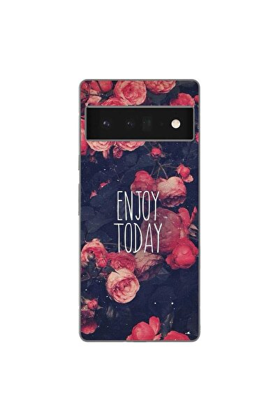 OEM Husa compatibila cu Google Pixel 6 Pro Silicon Gel Tpu Model Enjoy Today