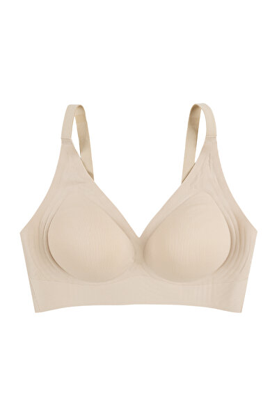 koza iç giyim Seamless Ribbed Camisole Bra Without Underwire with Removable Pads