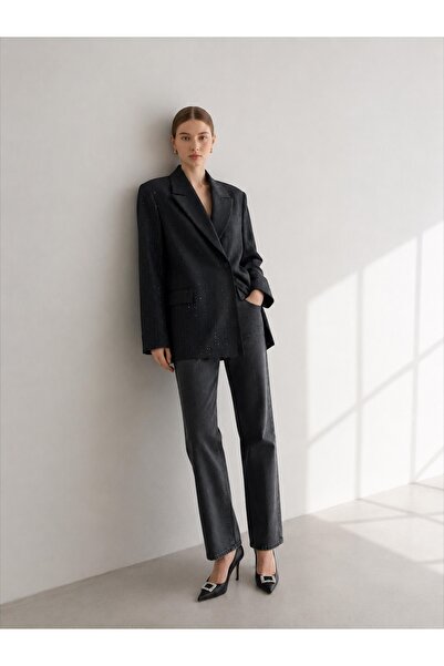 S Modest Collection TAŞLI PREMIUM OVERSIZE BLAZER CEKET
