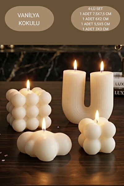 AKLIMDASIN Mum Kokulu Pinterest Tasarım Krem Renk Dekoratif Mum Handmade Koku...