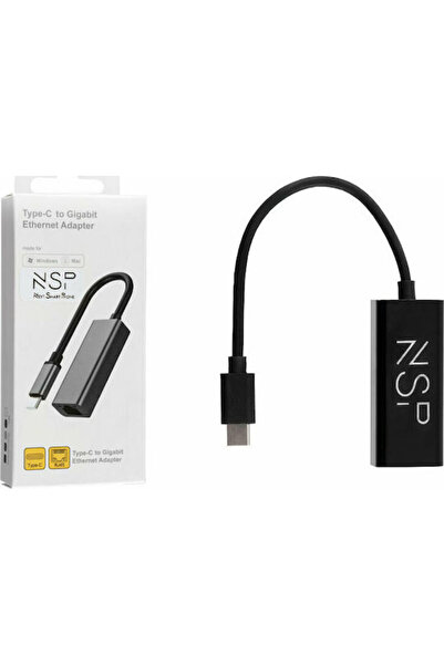 NSP N08 Προσαρμογέας Δικτύου USB-C με Ενσύρματη Σύνδεση Gigabit Ethernet