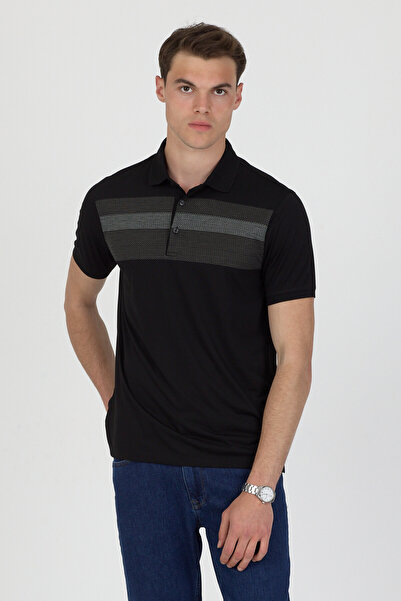 ENQUE Polo Collar Cotton Pocketless Short Sleeve T-Shirt