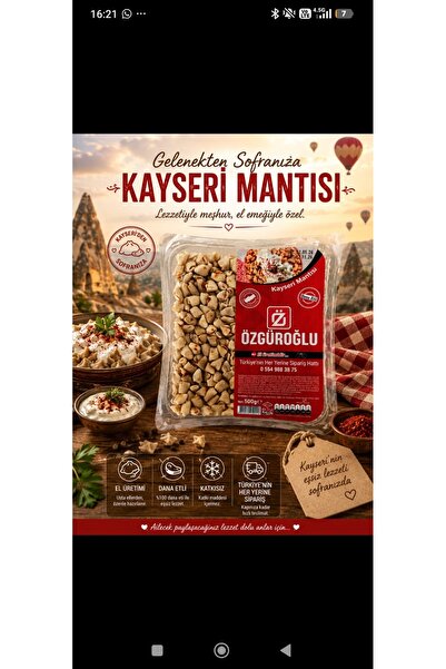 Özgüroğlu 1 Kg İnce Hamur Kayseri Mantısı
