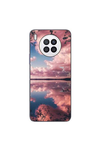 OEM Husa compatibila cu Huawei Nova 8i Silicon Gel Tpu Model Pink Clouds