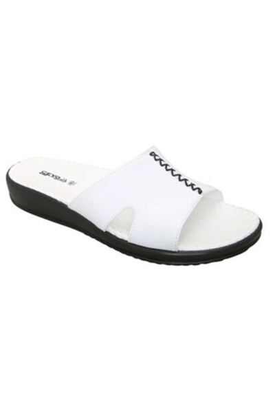Ceyo 9200-3I White Orthopedic Women's Slippers