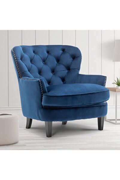 homejoyz Armchair with Velvet Fabric and Swedish Wood - Celine - 85X90X85 cm