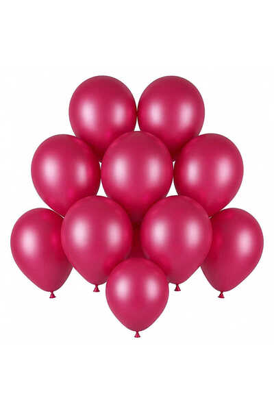 BeySüS Burgundy Color Latex Pastel Balloon (13 cm) - 10 Pieces