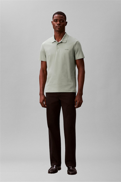 Calvin Klein Açık Yeşil Erkek Logo Baskılı Polo T-Shirt LV04LF208GPEZ_SS TECH...
