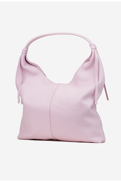 Dasha Women's light pink textured Leather bag