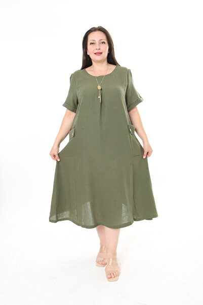 XL Modam Women's Plus Size Muslin Fabric Plus Size Dress