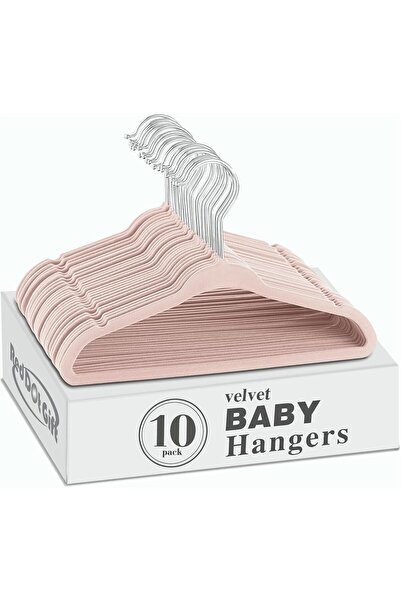 Red Dot Gift ® 10-Pack Baby Velvet Hangers - Nursery Clothes Hangers Non Slip...