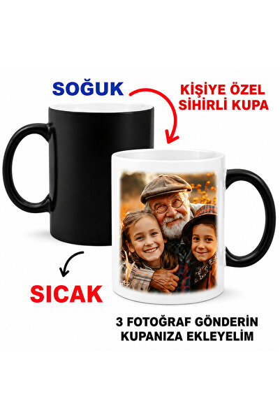 siverek reklam Kişiye Özel Fotoğraflı Sihirli Kupa Bardak - Renk Değiştiren M...
