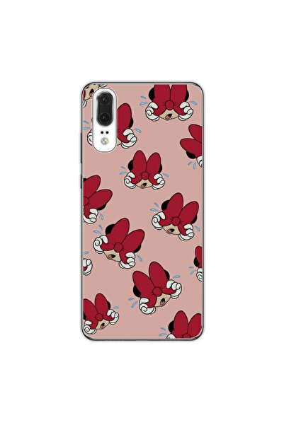 OEM Калъф за Huawei P20, силиконов гел TPU, с десен Мини Маус, червен