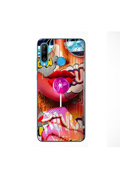 OEM Case compatible with Huawei P30 Lite Silicone Gel Tpu Pattern Pop Art Lol...