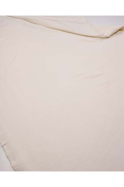 Kumaş Parça Țesătură din bumbac pieptănat crem, cu 2 fire, ușor elasticizată, moale, pentru trening și pantaloni de trening. Lățime: 180cm