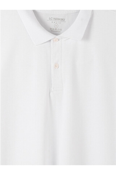 LC Waikiki New Season White Polo Collar Pique Men's T-Shirt