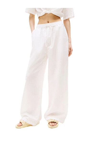 Tommy Hilfiger Γυναικείο Παντελόνι Λευκό Tommy Jeans DW0DW20352-YBL