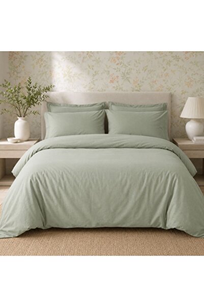 Cotton Box %100 cotton double bed linen ranforce, Cotton Box, Plain Green