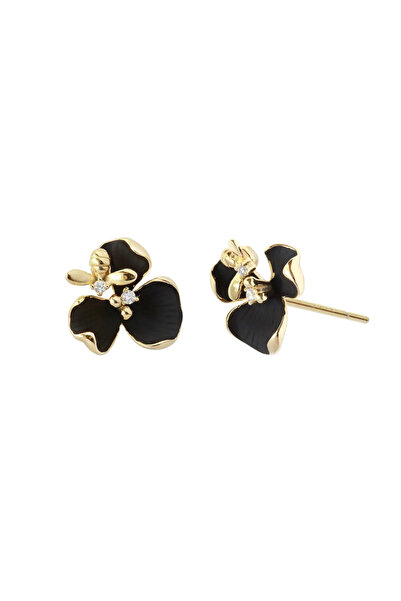 Lisa&Co. Cercei Argint Black Orchid