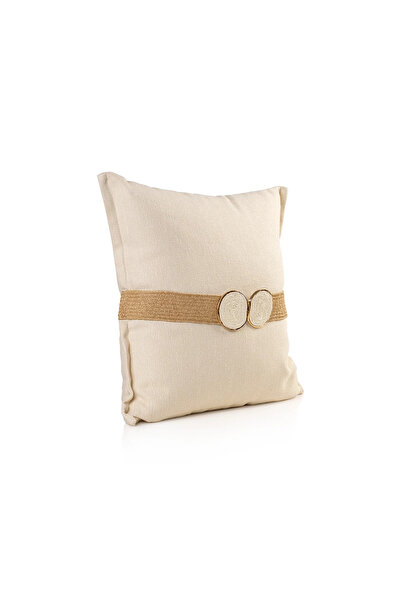 Midas Furniture وسادة مربعة جاكار 45×45 سم بيج