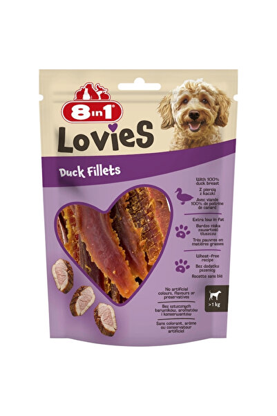 8in1 Dog Treats 8 in 1 Lovies Duck Fillets 80g