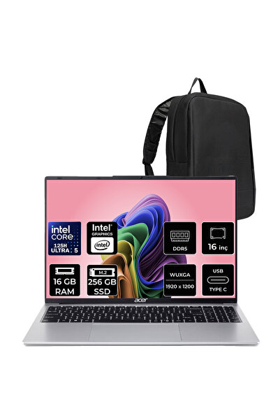 ACER Aspire Lite Core Ultra 5 125H 16GB RAM 256GB SSD 16" FHD+ 120Hz FreeDos ...