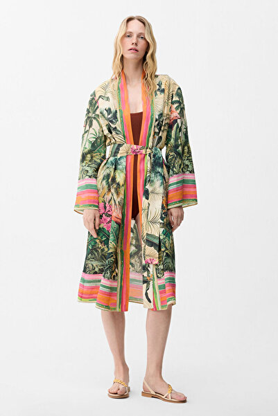 adL Desenli Kimono