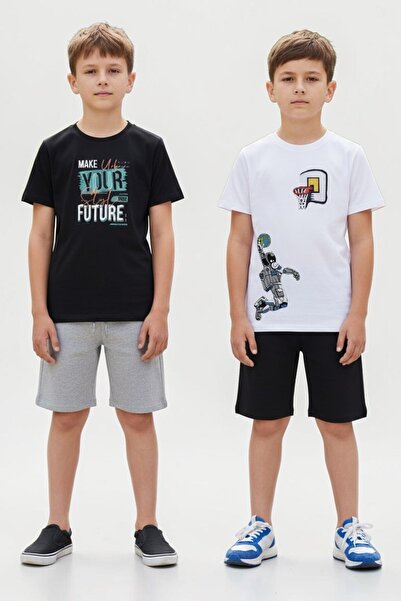 han elegant 4-dijelni letnji set za decu: kapri pantalone i majica