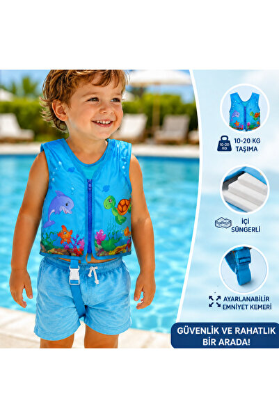 LRS STORE Çocuk Can Yeleği 2-5 yaş | Sünger Dolgulu Yüzme Yeleği | Ayarlanabi...