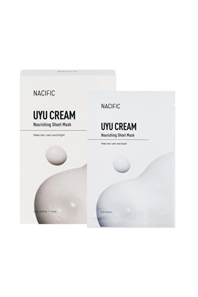Nacific Set Masca textila hranitoare cu ceramide si niacinamida, Uyu Cream No...